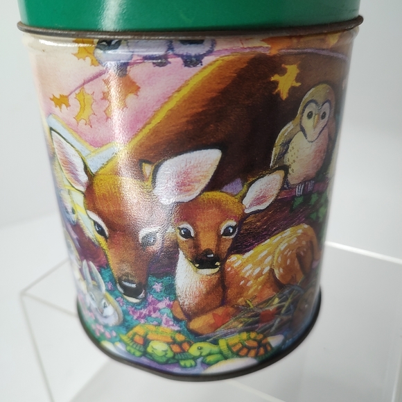 Vintage HTF Metal Woods Critters Candy Tin Sutton Candy USA - Picture 3 of 8